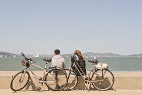 lovers on the beach in San Francisco