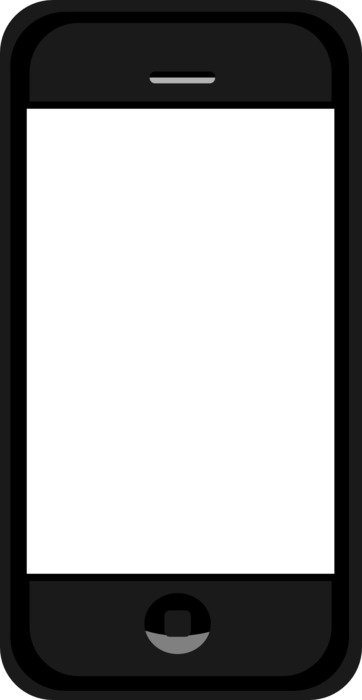İllustration of Black and white phone
