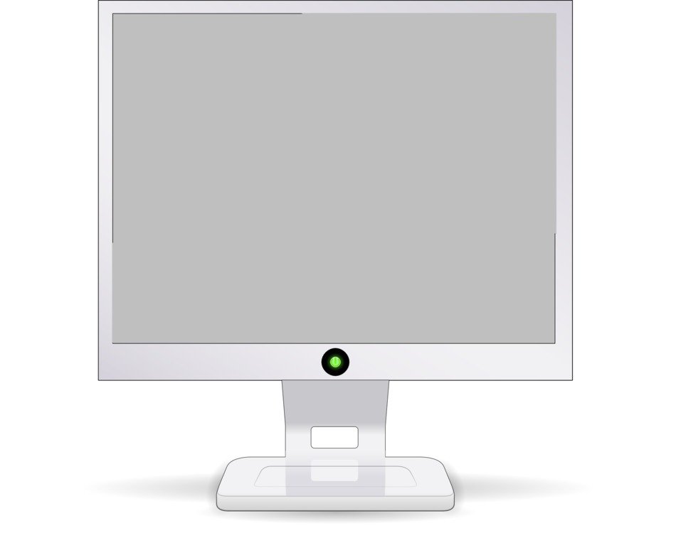 white monitor drawing