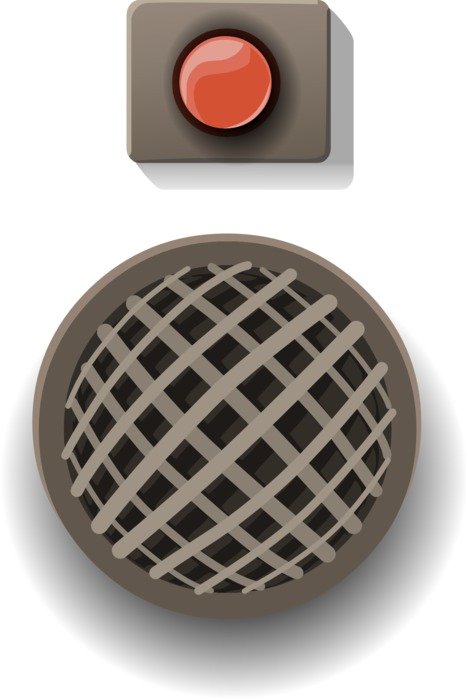 button speaker drawing