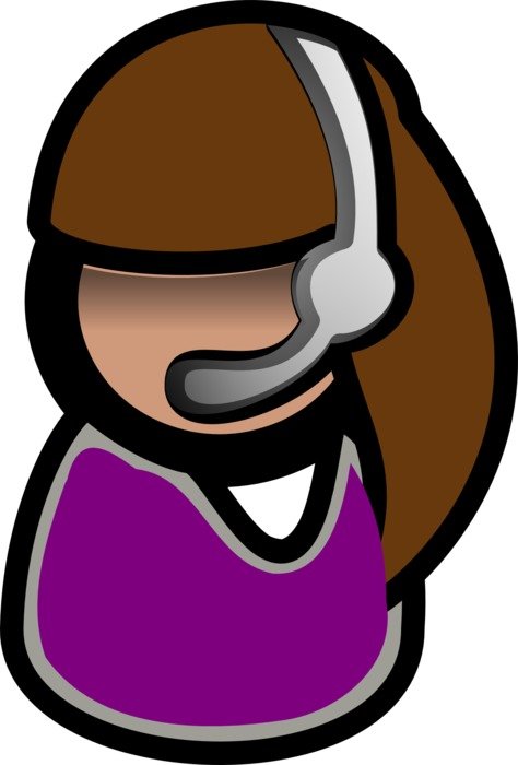 operator in purple shirt