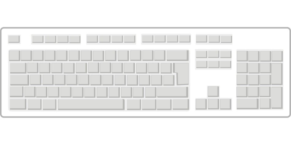 white keyboard mock up