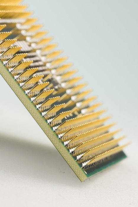 closeup of cpu