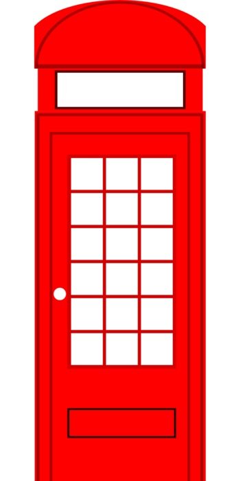 graphic image of a red phone booth