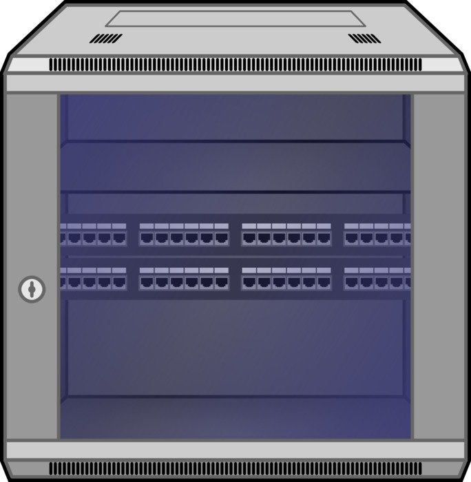 painted server rack