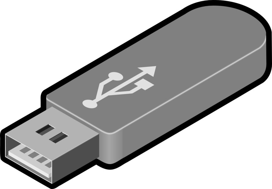 usb stick on a white background