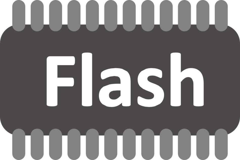 schematic image of a flash chip
