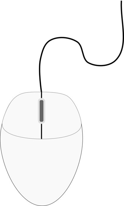 white mouse on a white background