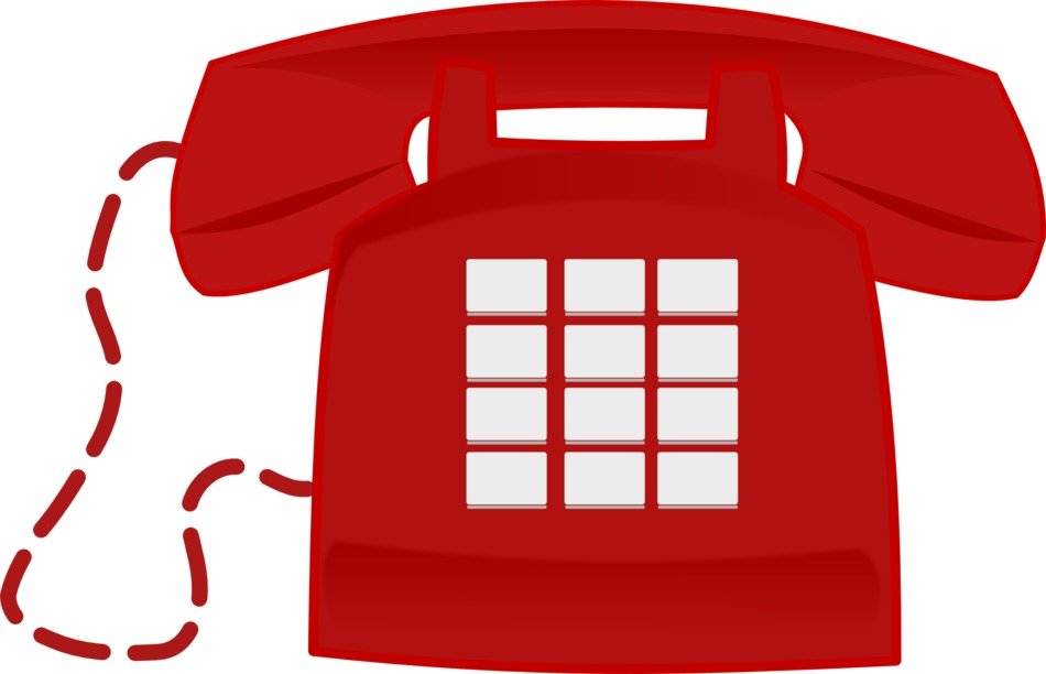 vintage red desk telephone, icon