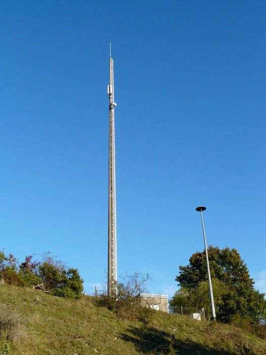 Radio tower on the background of nature