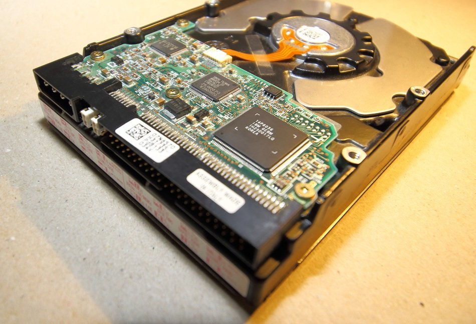 hard drive on the table