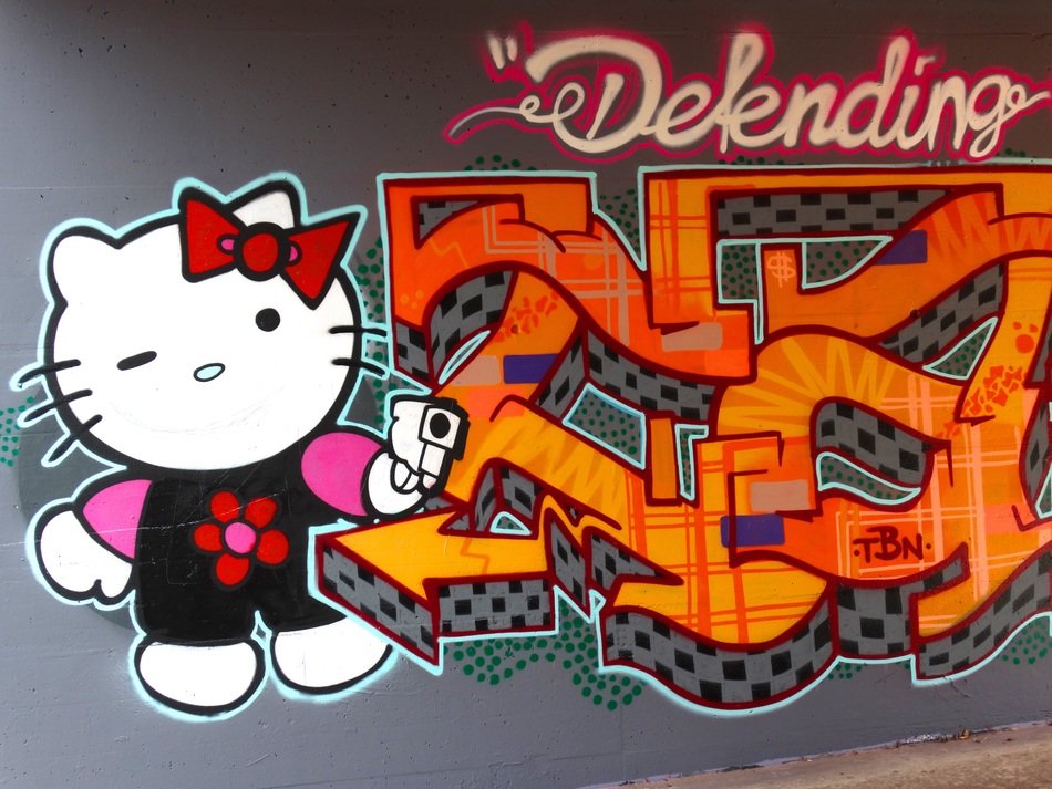 hello kitti graffiti