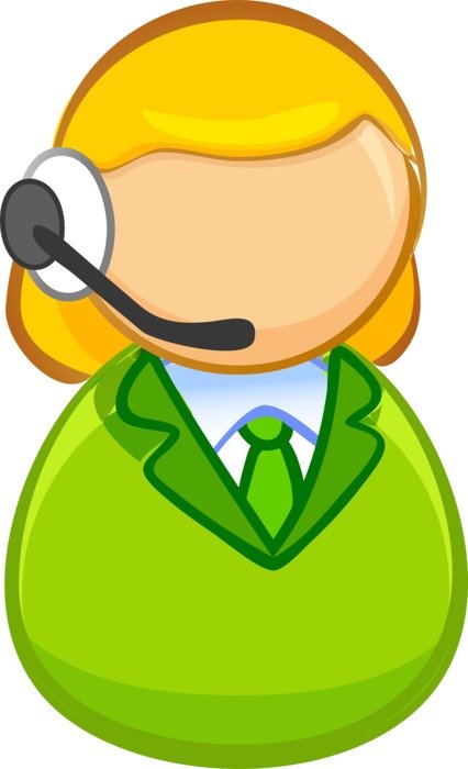 bright character for the girl operator