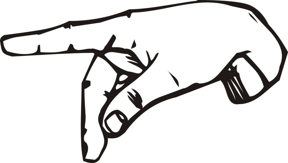 hand as a sign as a graphic image