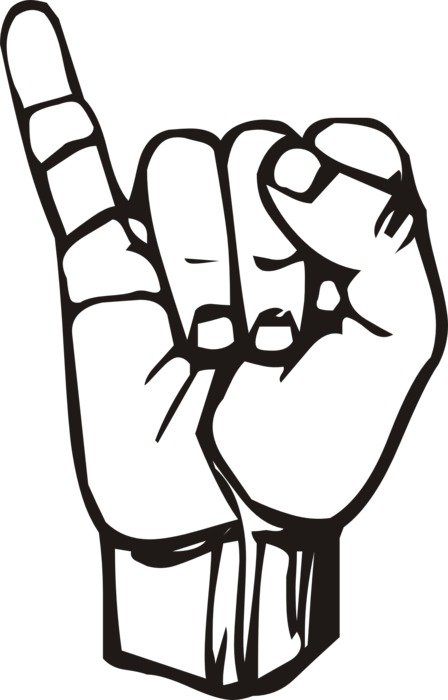 sign language on the picture