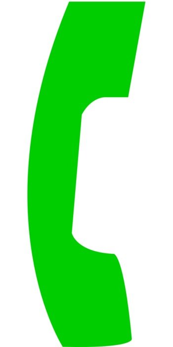 Picture of green phone sign