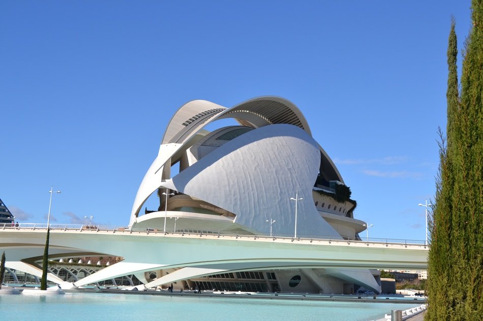 Architecture of the City of Arts and Sciences in Spain