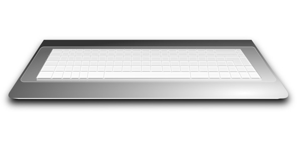 wireless keyboard on a white surface