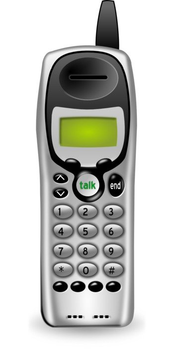 cordless phone on white background