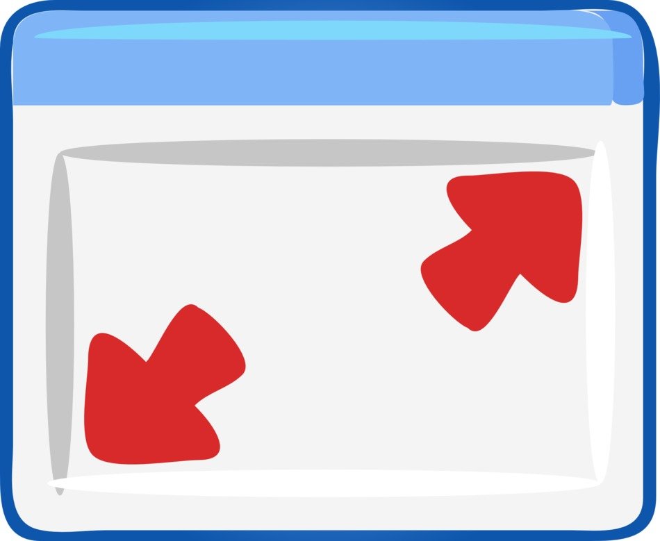 Zoom arrows on the microsoft windows