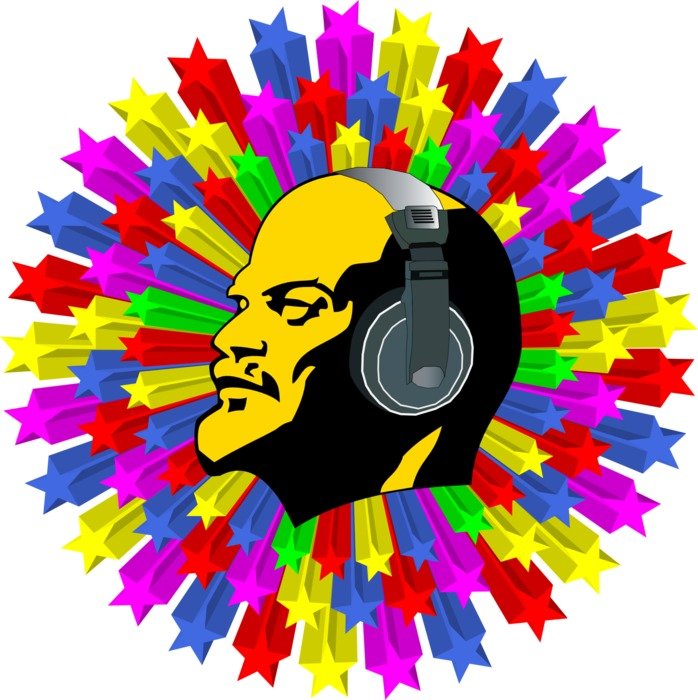 clipart of symbol of communism on a colored background