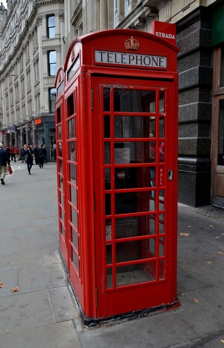 phone booth in london street