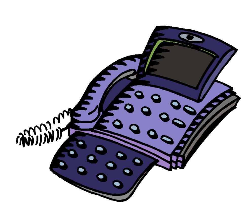 drawing phone in the office