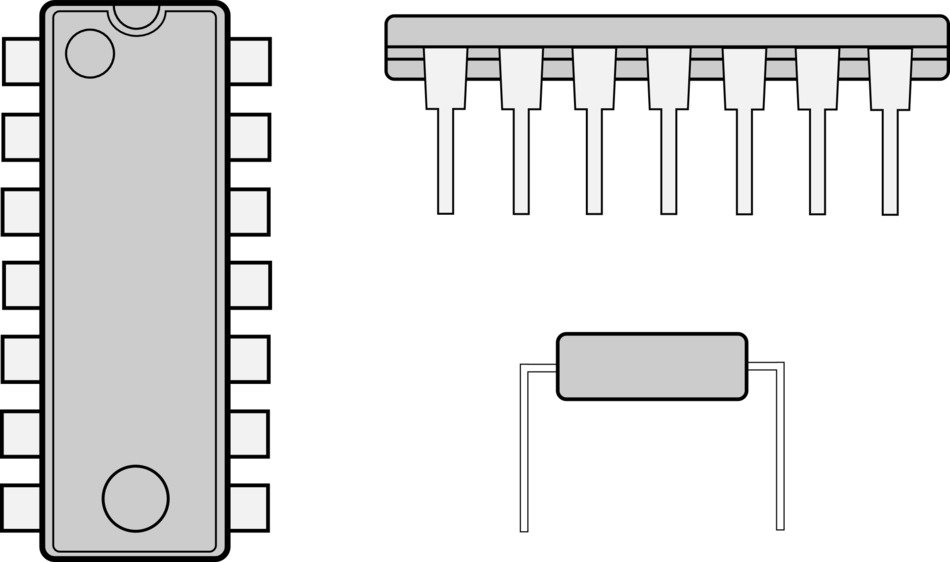 computer microchip drawing