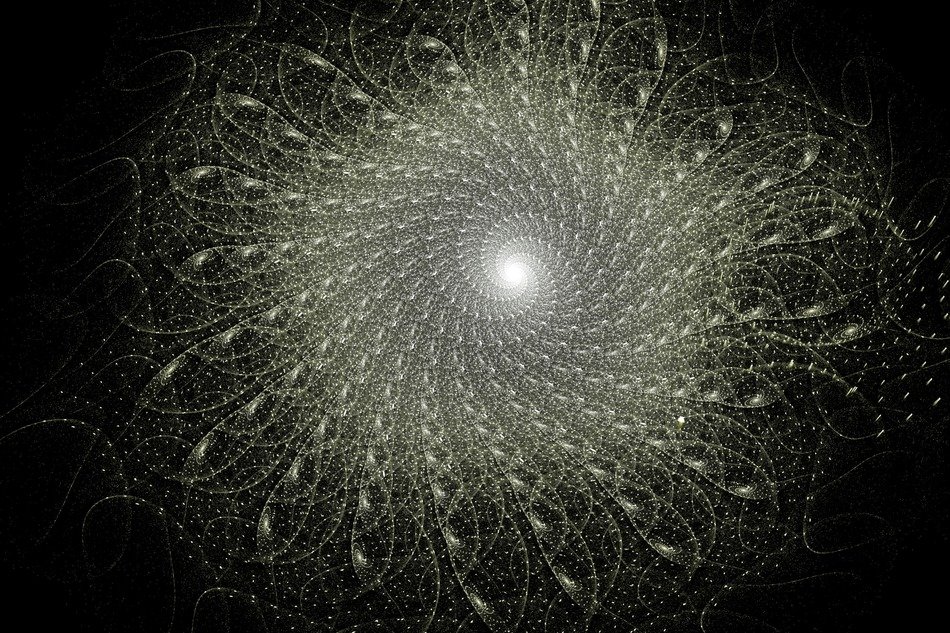 fractal spiral on the black background