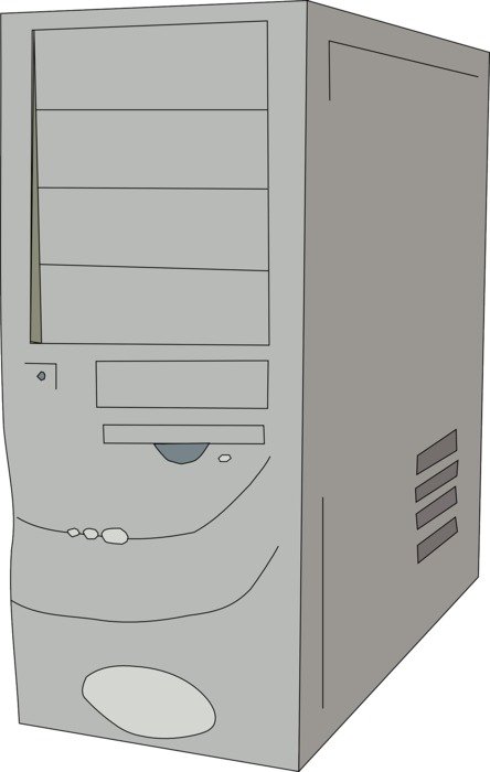 gray server workstation drawing