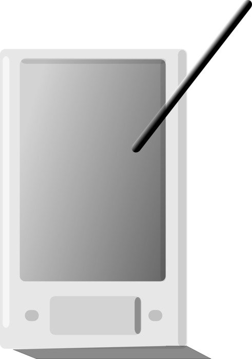 White palmtop clipart