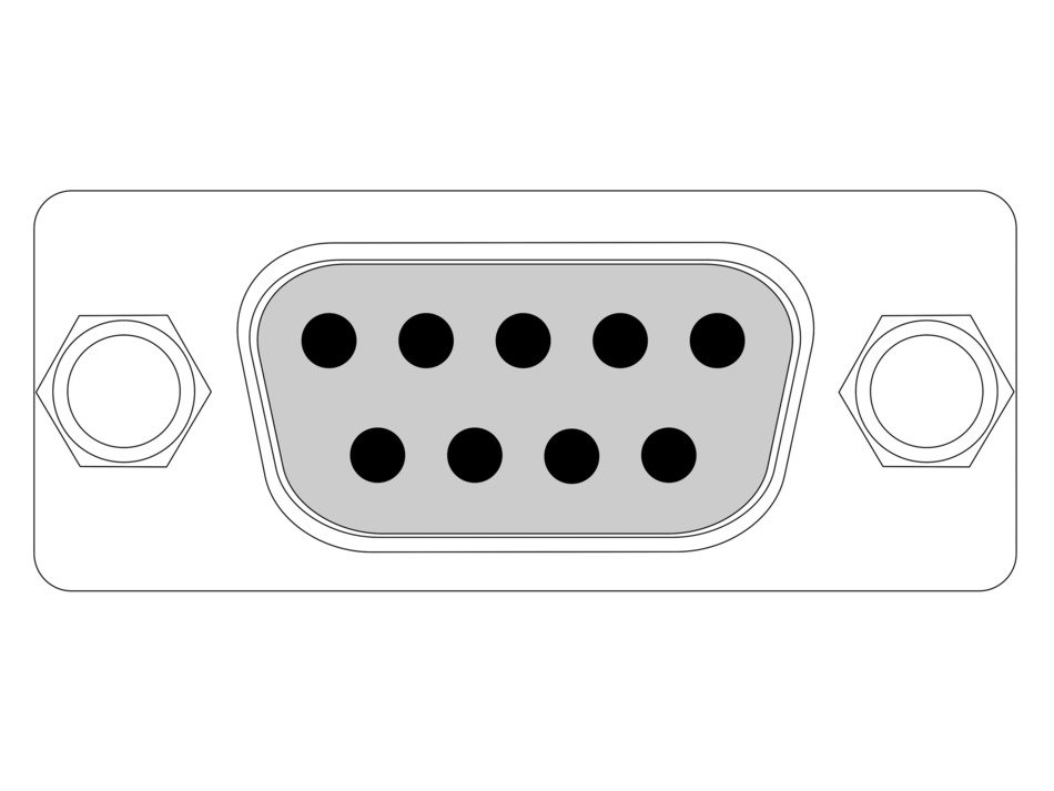White d-sub as a clipart