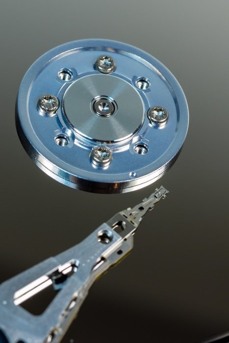 the inside of the hard drive