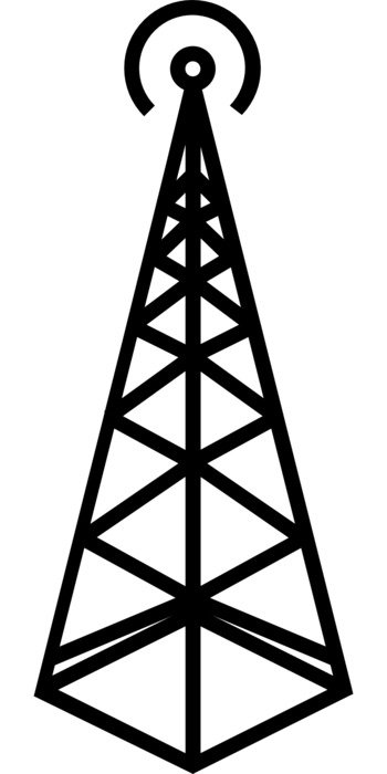 antenna pattern on a white background