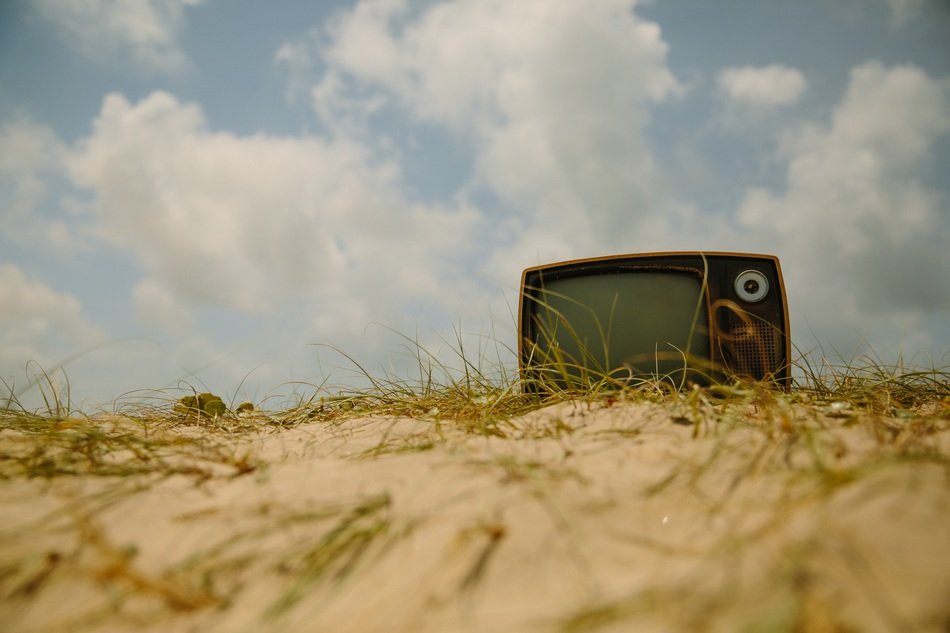 tv set outdoors