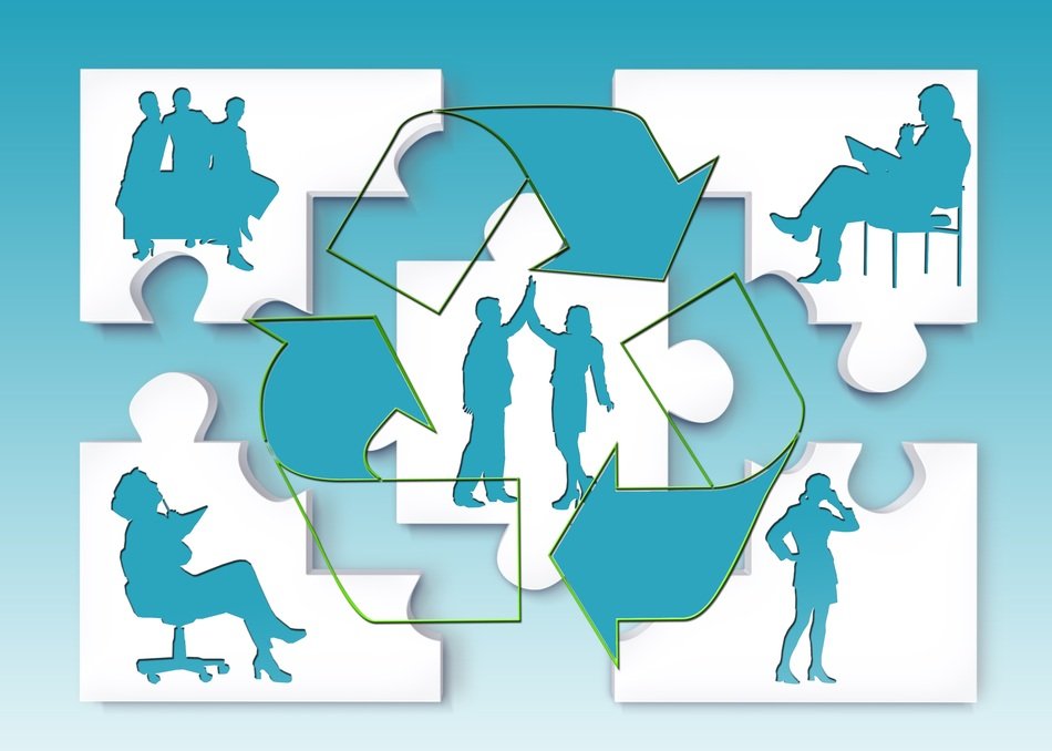 white-blue model of teamwork