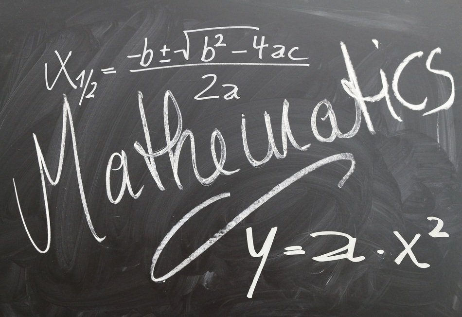 an exercise in math on the blackboard