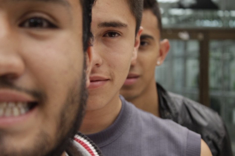 faces of athletes at school