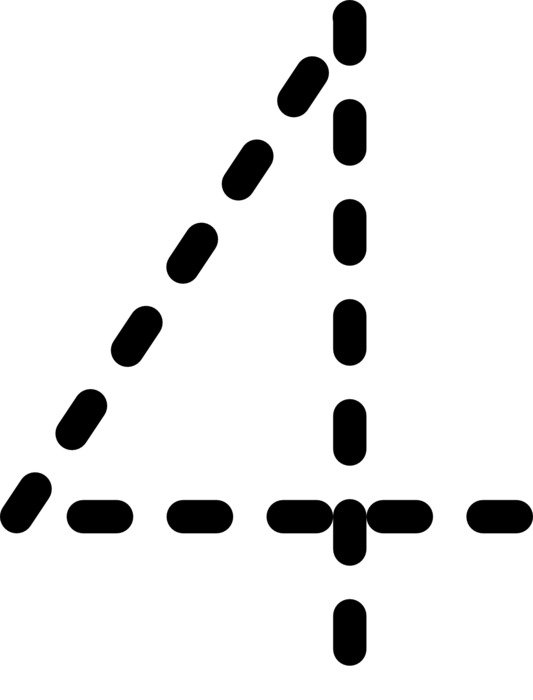dotted image of the number '4'