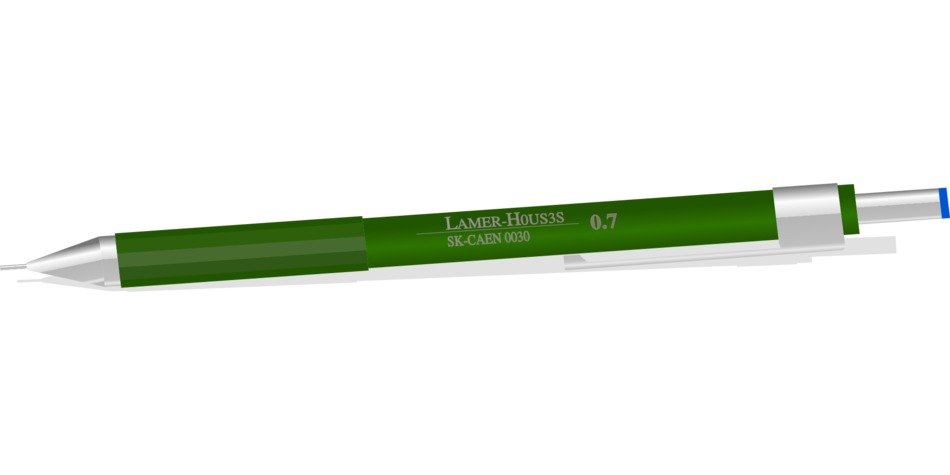 green pencil writing drawing