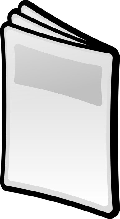 magazine, grey icon