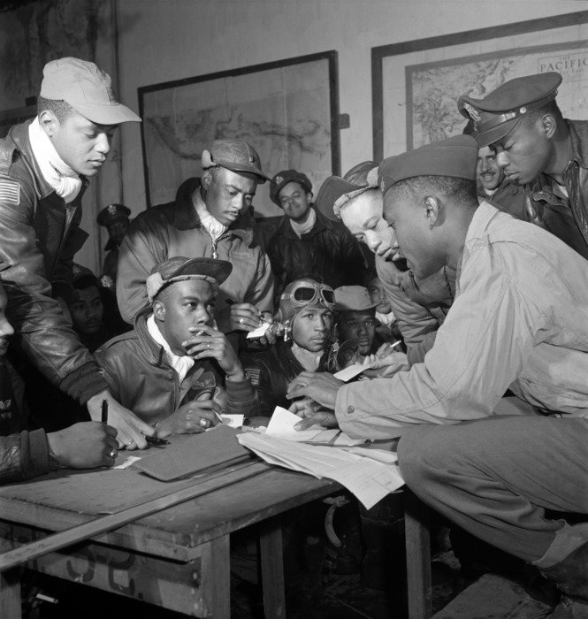 pilots flying school briefing black and white recording