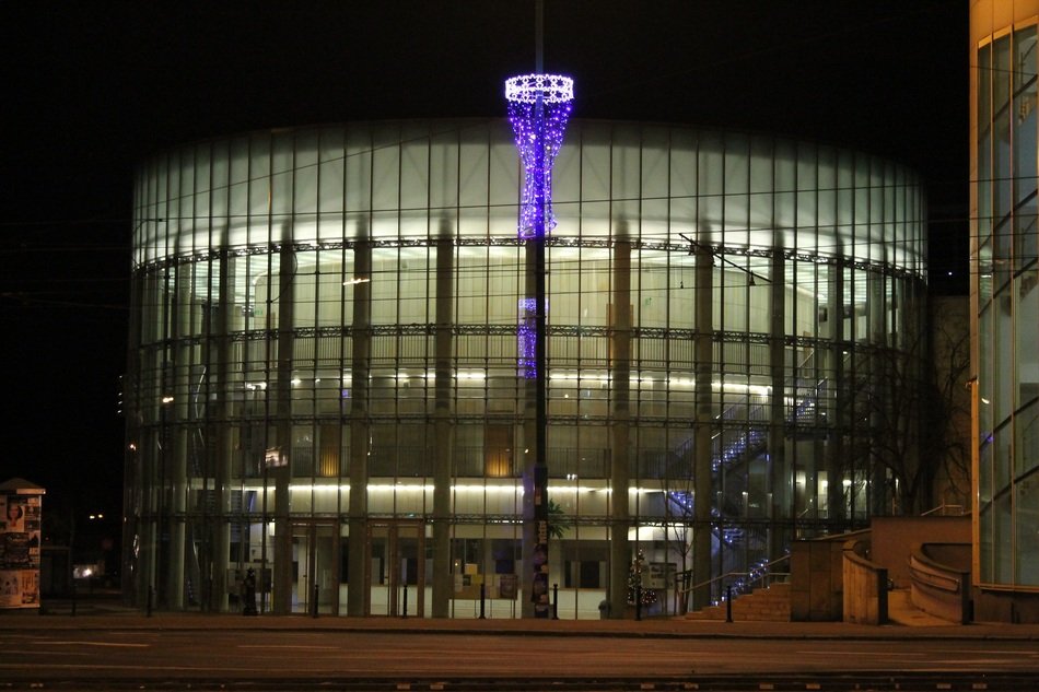 assignments of the school of music with blue lanterns