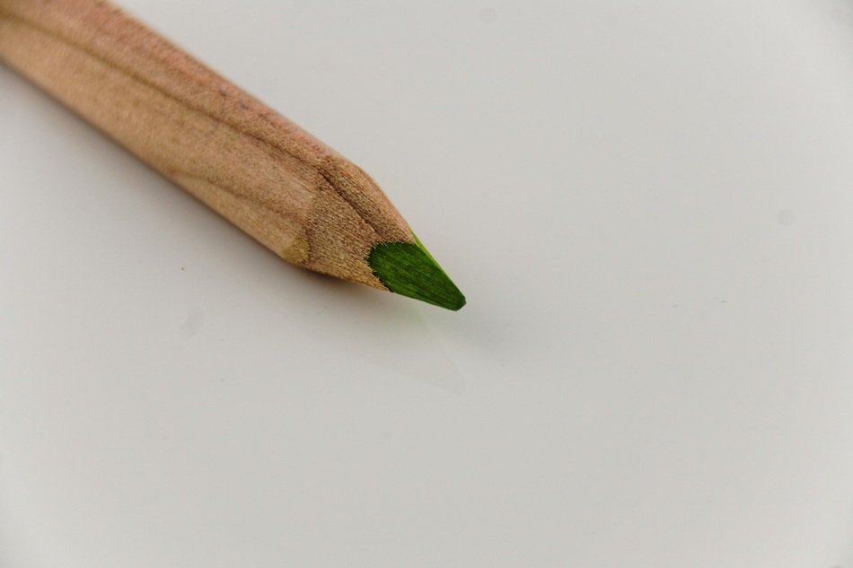 green core of the pencil