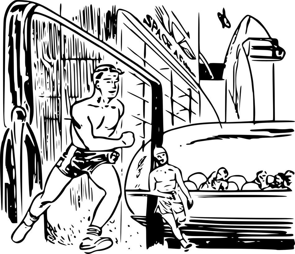 space Academy of cosmonaut training drawing