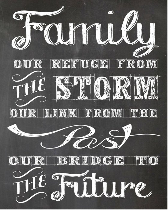 calligraphy message about family