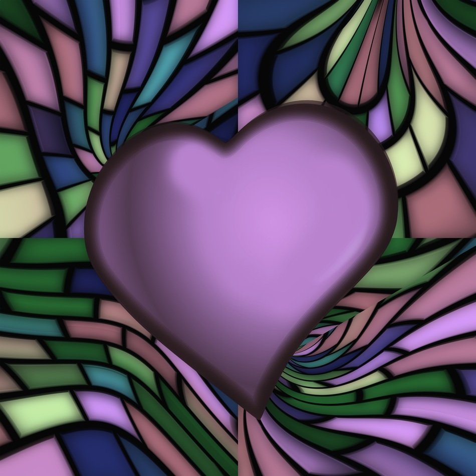 nice violet heart for valentine s day
