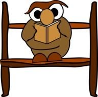 Owl Reading Book Clip Art drawing