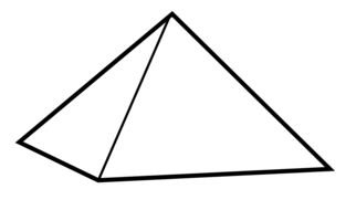 pyramid, black outline