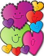 different funny hearts as a graphic illustration